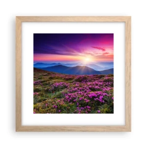 Affiche dans un chêne clair - Poster - Les herbes sentaient les grappes fraîches de la récolte - 30x30 cm