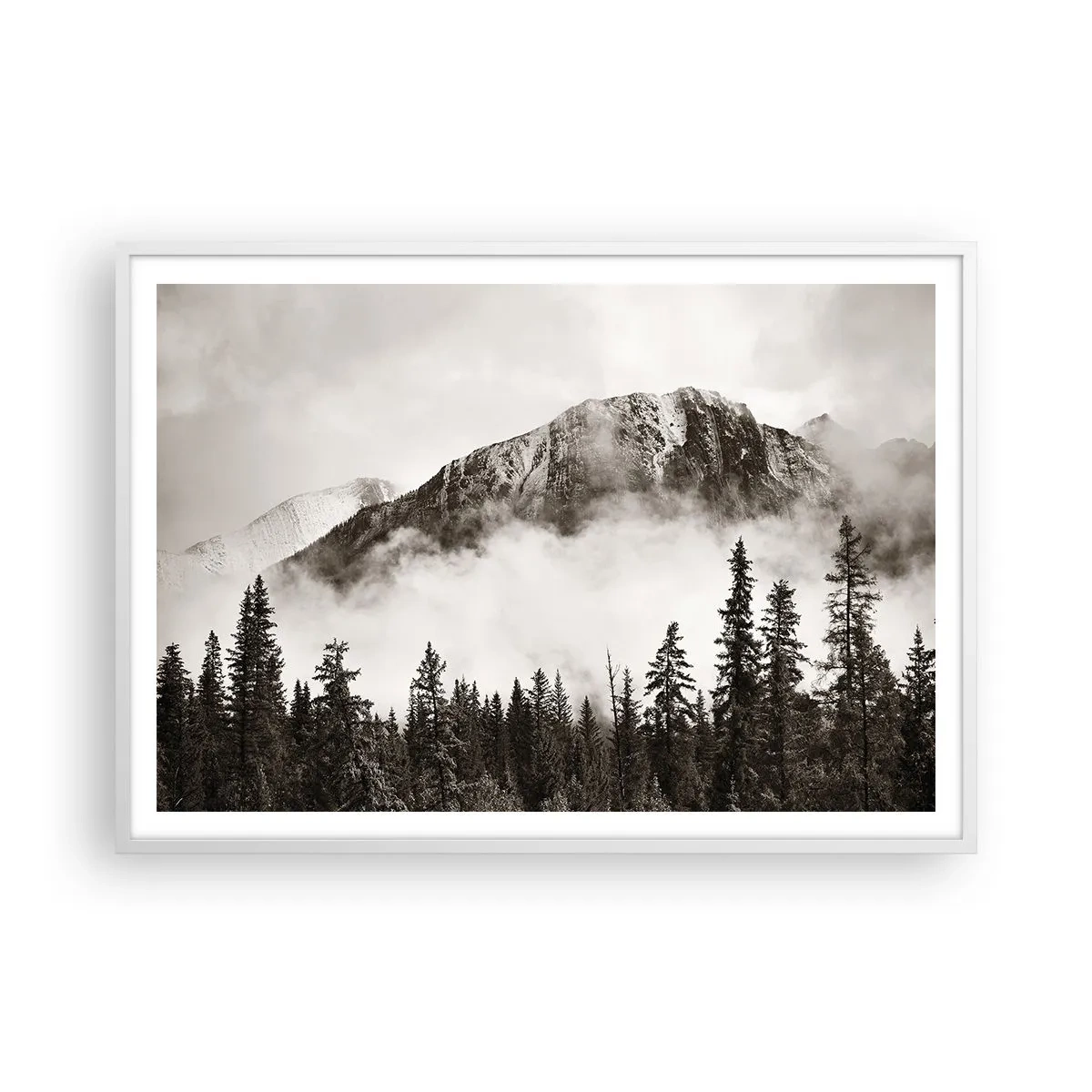 Affiche dans un cadre blanc - Poster - Seigneur de granite - 100x70 cm