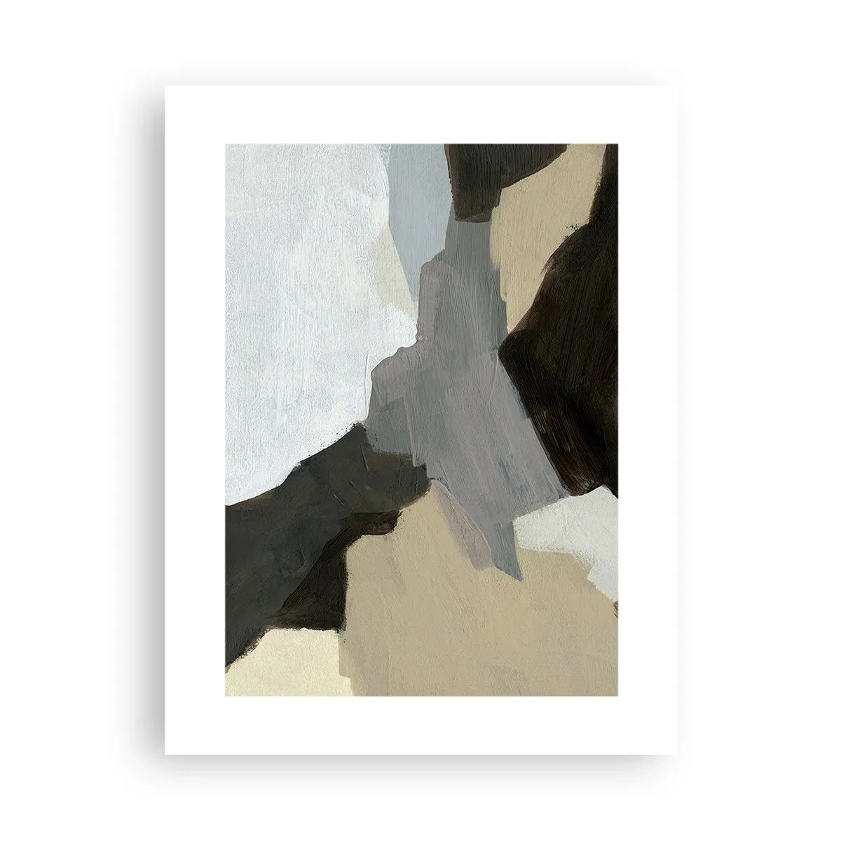 Affiche - Poster - Abstraction : le carrefour du gris - 30x40 cm
