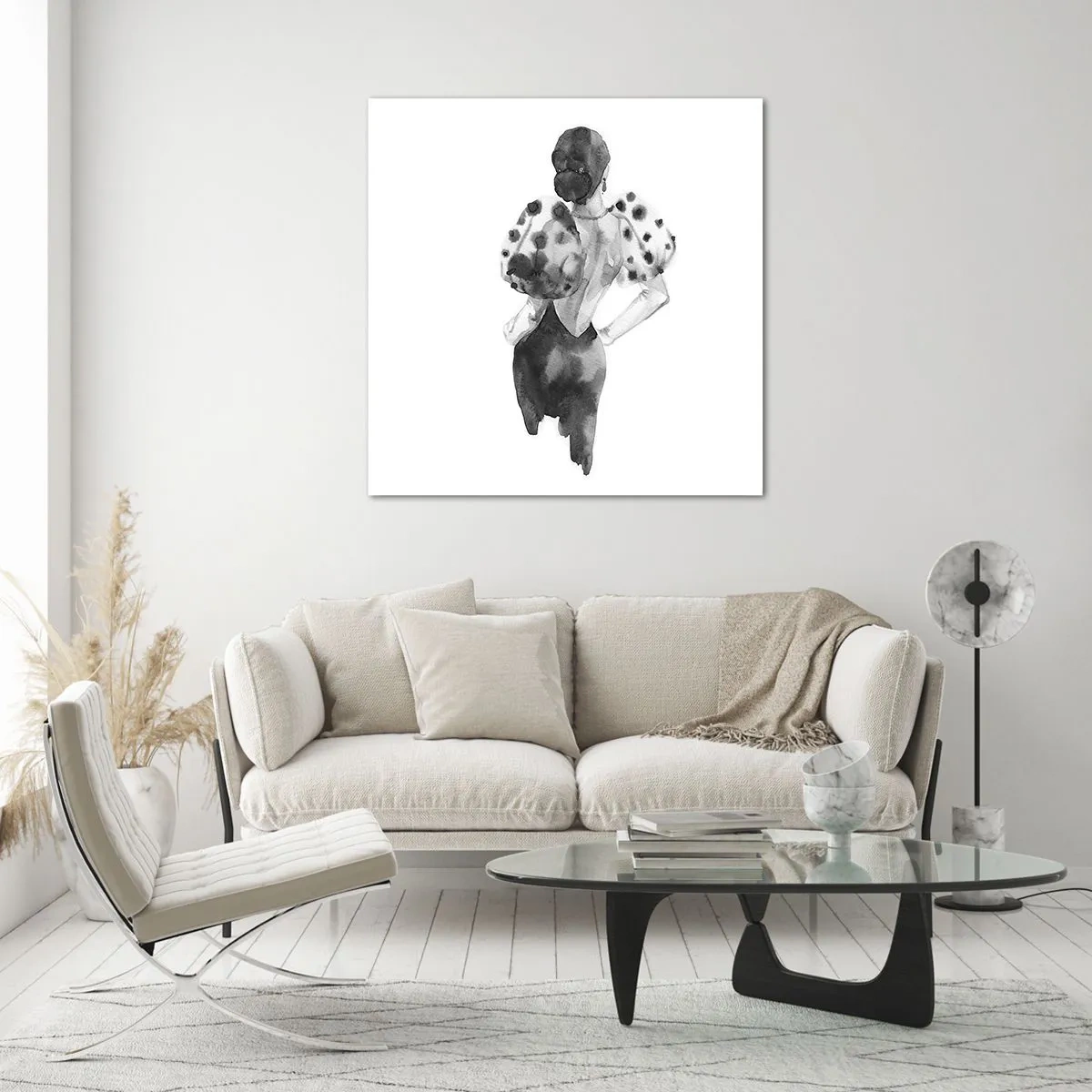 Impression sur verre - Image sur verre - Elle est passée juste à côté - 50x50 cm