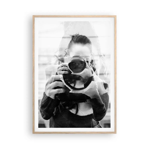 Affiche dans un chêne clair - Poster - Créateur et matériel - 70x100 cm