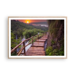 Affiche dans un chêne clair - Poster - La beauté au-delà de la croyance - 100x70 cm