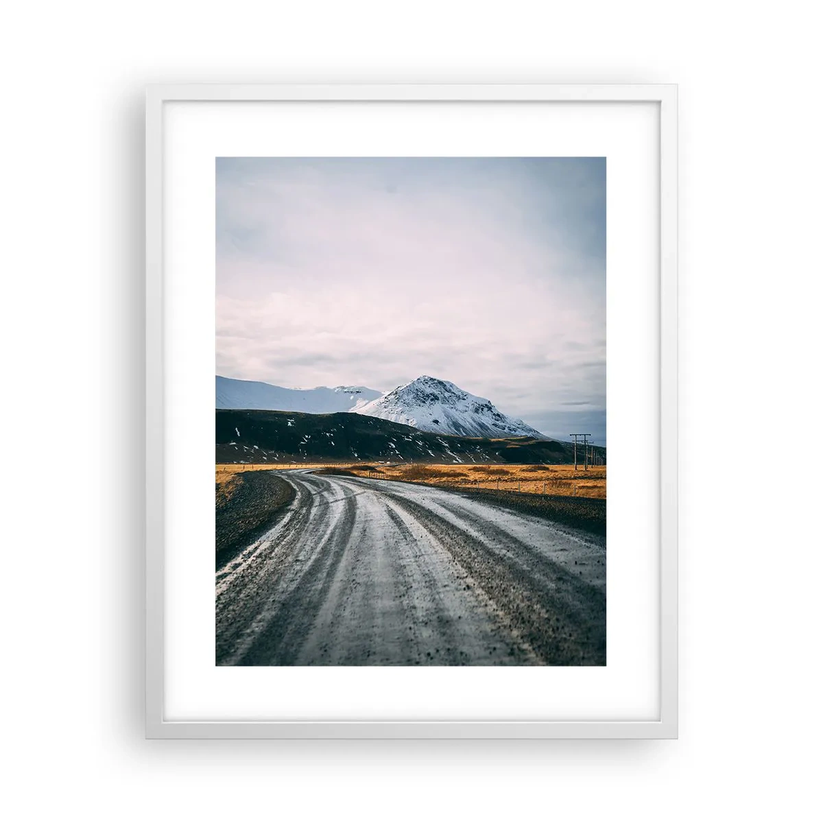 Affiche dans un cadre blanc - Poster - Dans un climat islandais - 40x50 cm