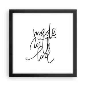 Affiche dans un cadre noir - Poster - La meilleure marque - 30x30 cm