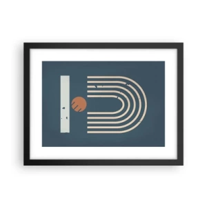 Affiche dans un cadre noir - Poster - Géométrie sur la grenade - 40x30 cm