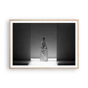 Affiche dans un chêne clair - Poster - Simplicité raffinée - 100x70 cm