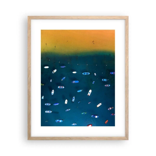 Affiche dans un chêne clair - Poster - Jeu de vacances - 40x50 cm