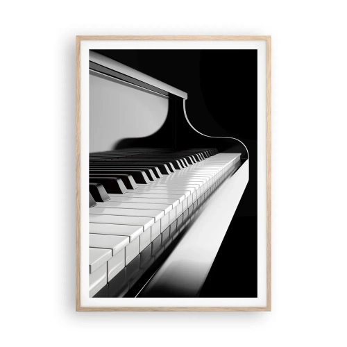 Affiche dans un chêne clair - Poster - Harmonie des formes et des couleurs - 70x100 cm