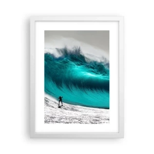 Affiche dans un cadre blanc - Poster - Challenge accepté - 30x40 cm