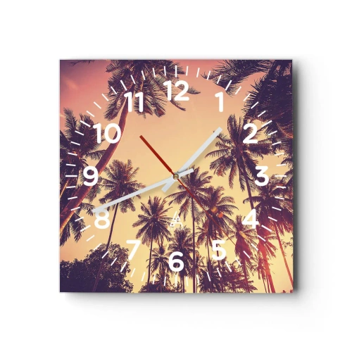 Horloge murale - Pendule murale - Variation tropicale - 40x40 cm