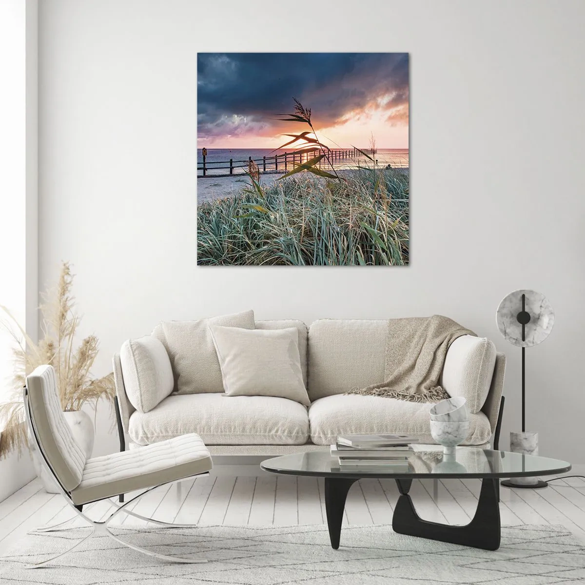 Impression sur verre - Image sur verre - Ça ne passe pas avec le vent - 50x50 cm