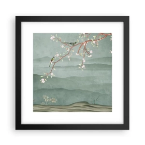 Affiche dans un cadre noir - Poster - Printemps oh c'est toi - 30x30 cm