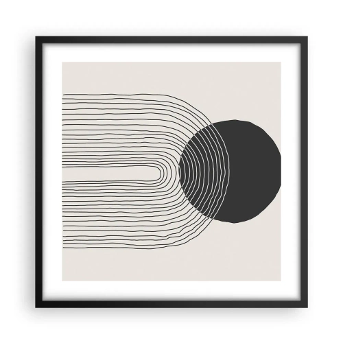 Affiche dans un cadre noir - Poster - Tremblement et confiance - 50x50 cm