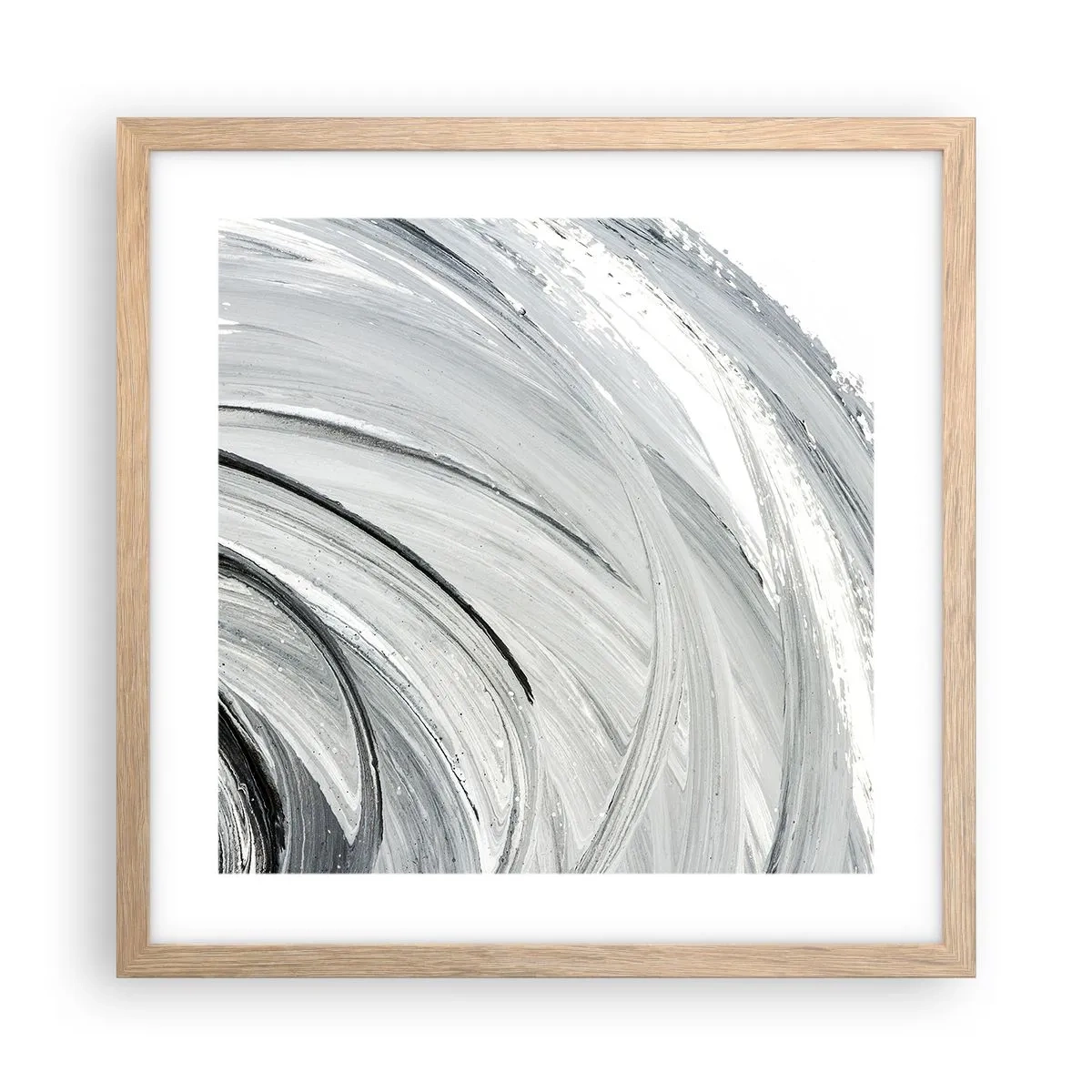 Affiche dans un chêne clair - Poster - Composition orbitale - 40x40 cm