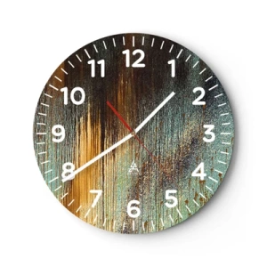 Horloge murale - Pendule murale - Une composition de couleirs non fortuite - 40x40 cm