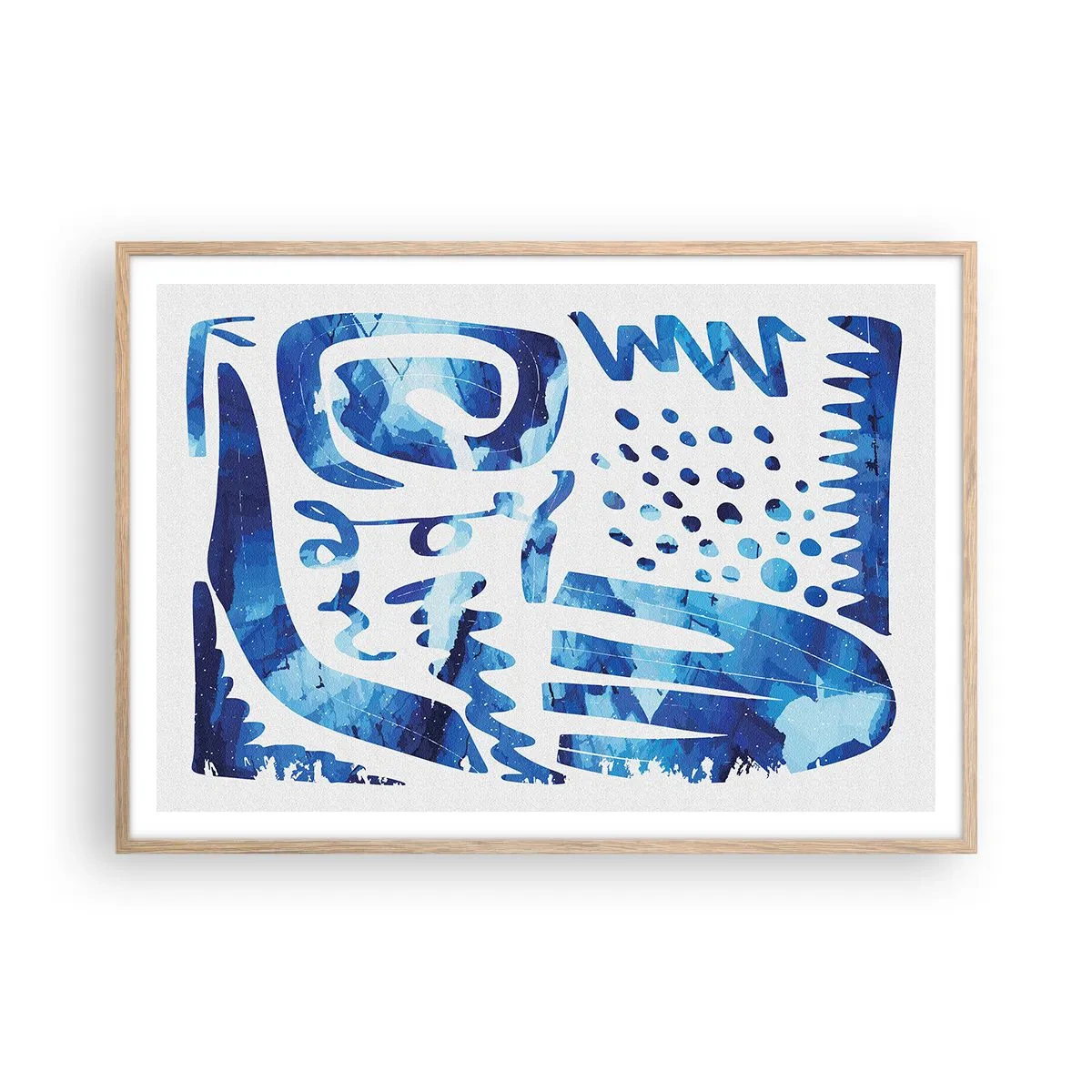 Affiche dans un chêne clair - Poster - Retour aux racines - 100x70 cm