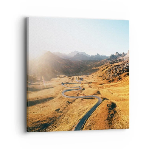 Impression sur toile - Image sur toile - Dans une vallée dorée - 40x40 cm