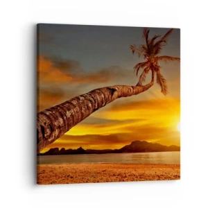 Impression sur toile - Image sur toile - Vacances exotiques, aventure caribéenne - 30x30 cm