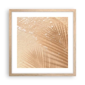 Affiche dans un chêne clair - Poster - Ombre d'un été chaud - 40x40 cm