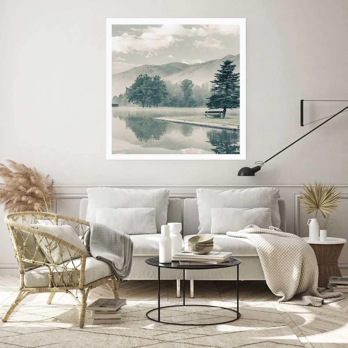 Affiche - Poster - Le lac dort encore - 50x50 cm