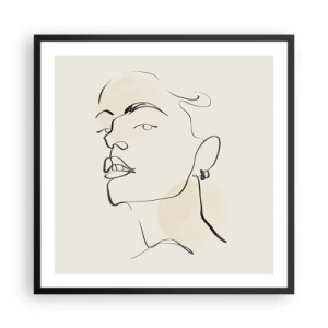Affiche dans un cadre noir - Poster - Regard fier - 60x60 cm