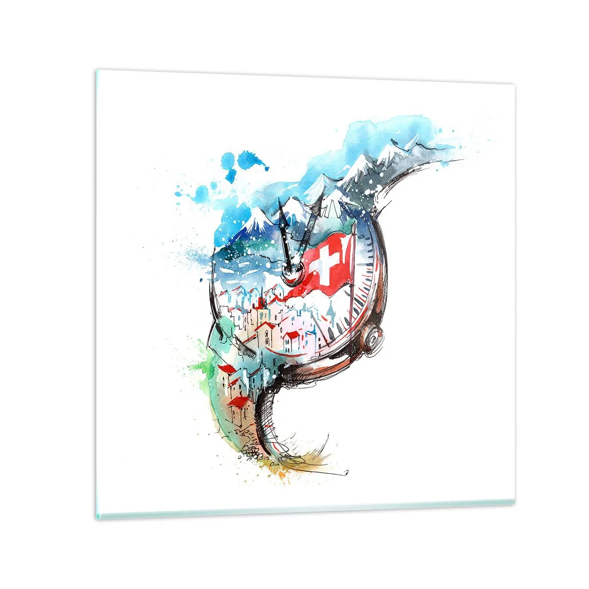 Impression sur verre - Image sur verre - L'esprit de la Suisse - 40x40 cm