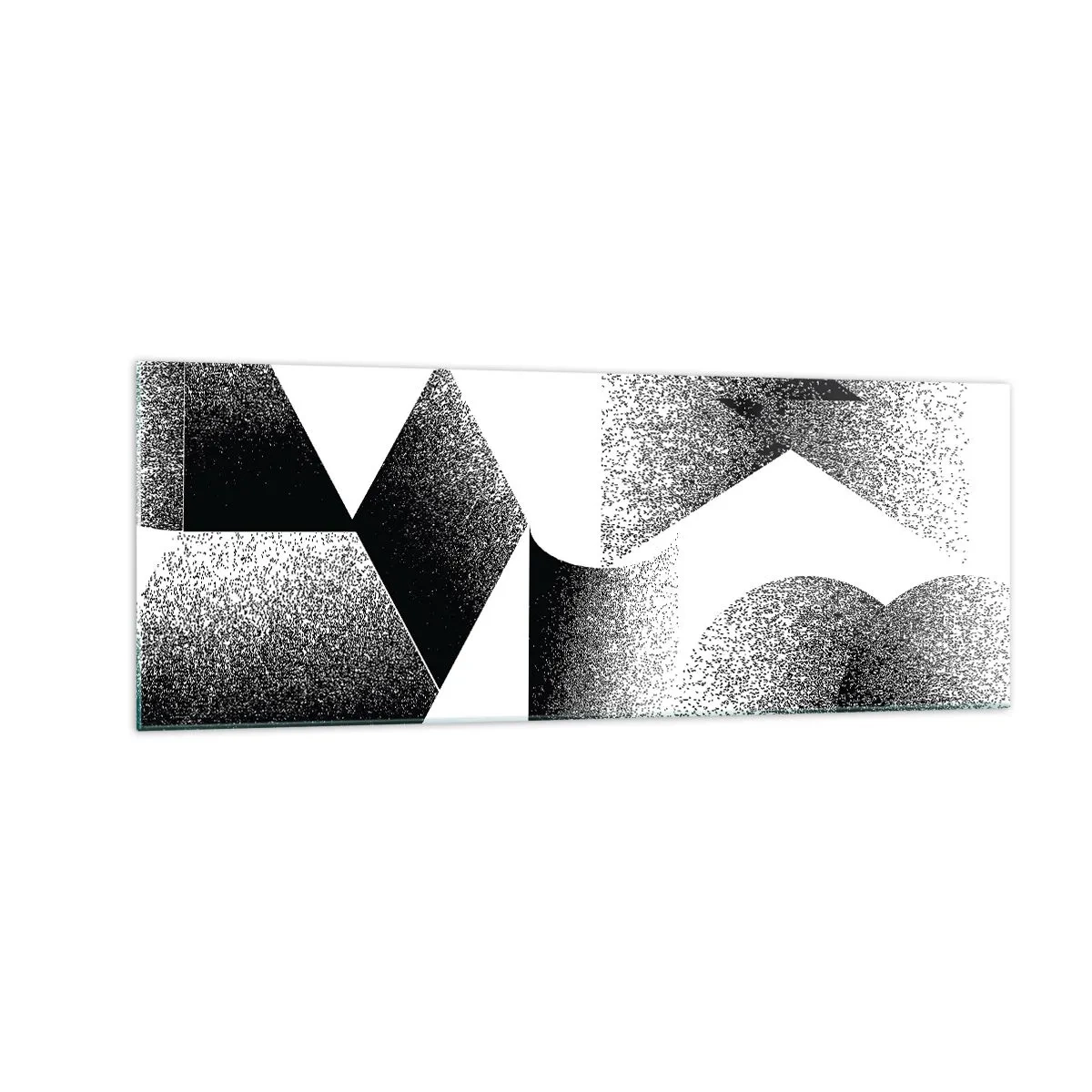 Impression sur verre - Image sur verre - Géométrie composée d'angles et de formes ovales - 140x50cm - Angles et ovales - Décoration murale moderne pour le salon et la chambre ARTTOR