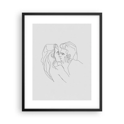 Affiche dans un cadre noir - Poster - La même ligne - 40x50 cm