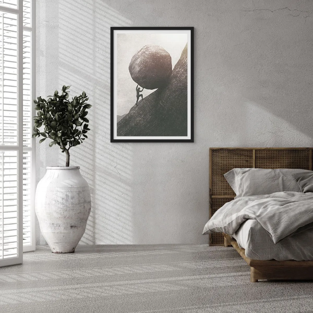 Affiche dans un cadre noir - Poster - Je crois contre tout espoir - 61x91 cm