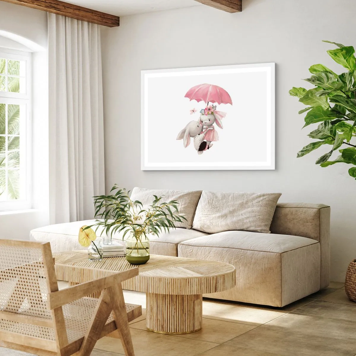 Affiche dans un cadre blanc - Poster - C'est ça l'amour - 91x61 cm