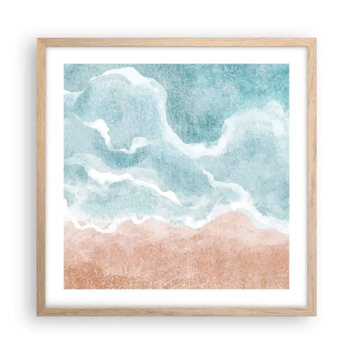 Affiche dans un chêne clair - Poster - Abstraction du nuage - 50x50 cm