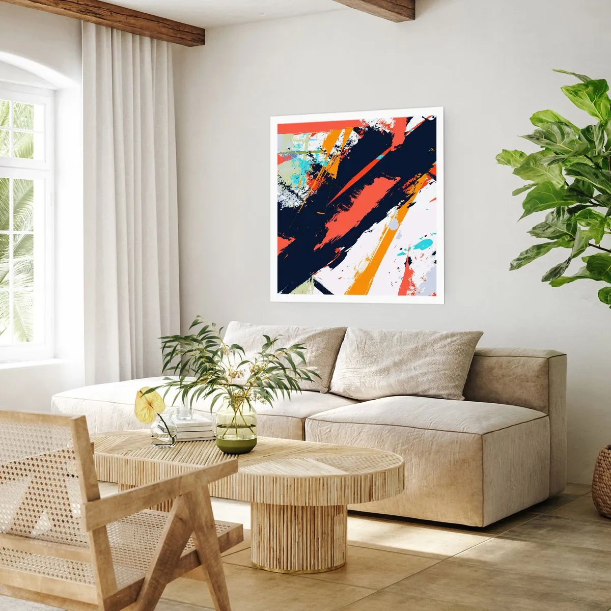 Affiche - Poster - Composition dynamique - 50x50 cm