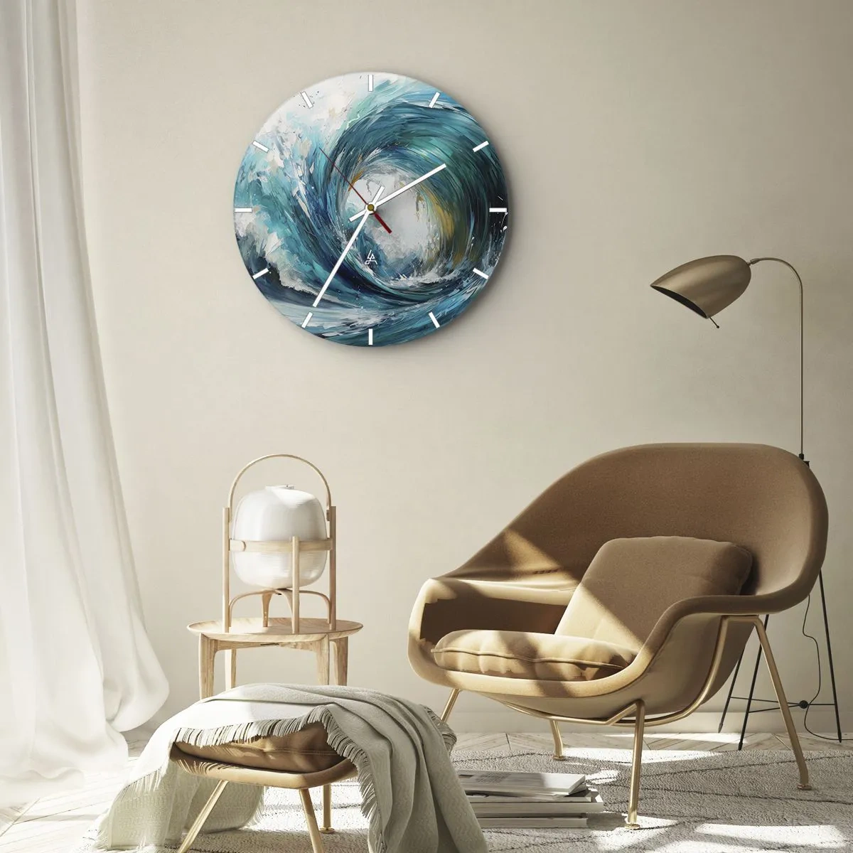 Horloge murale - Pendule murale - Portail maritime - 30x30 cm