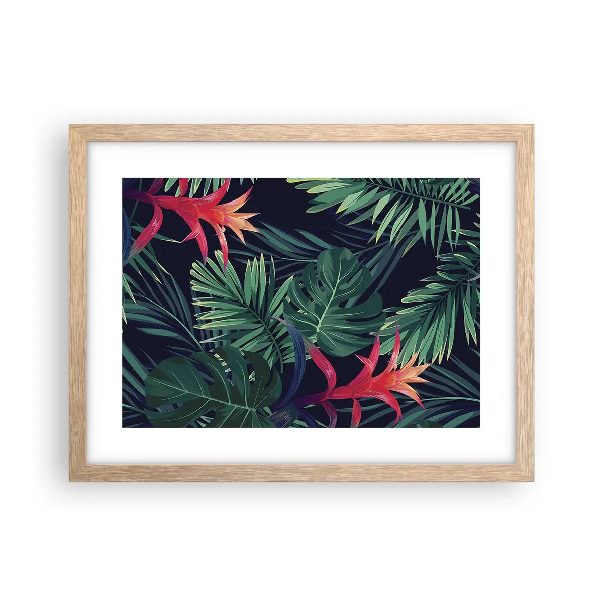 Affiche dans un chêne clair - Poster - immergé dans la nature - 40x30 cm