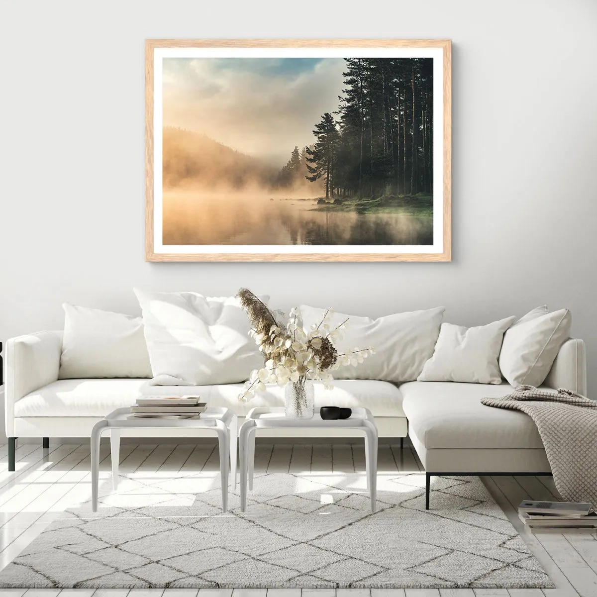 Affiche dans un chêne clair - Poster - Naissance du jour - 40x30 cm