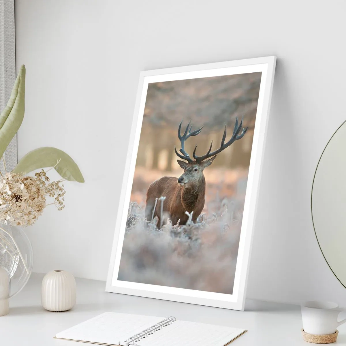 Affiche dans un cadre blanc - Poster - Une matinée animée - 50x70 cm