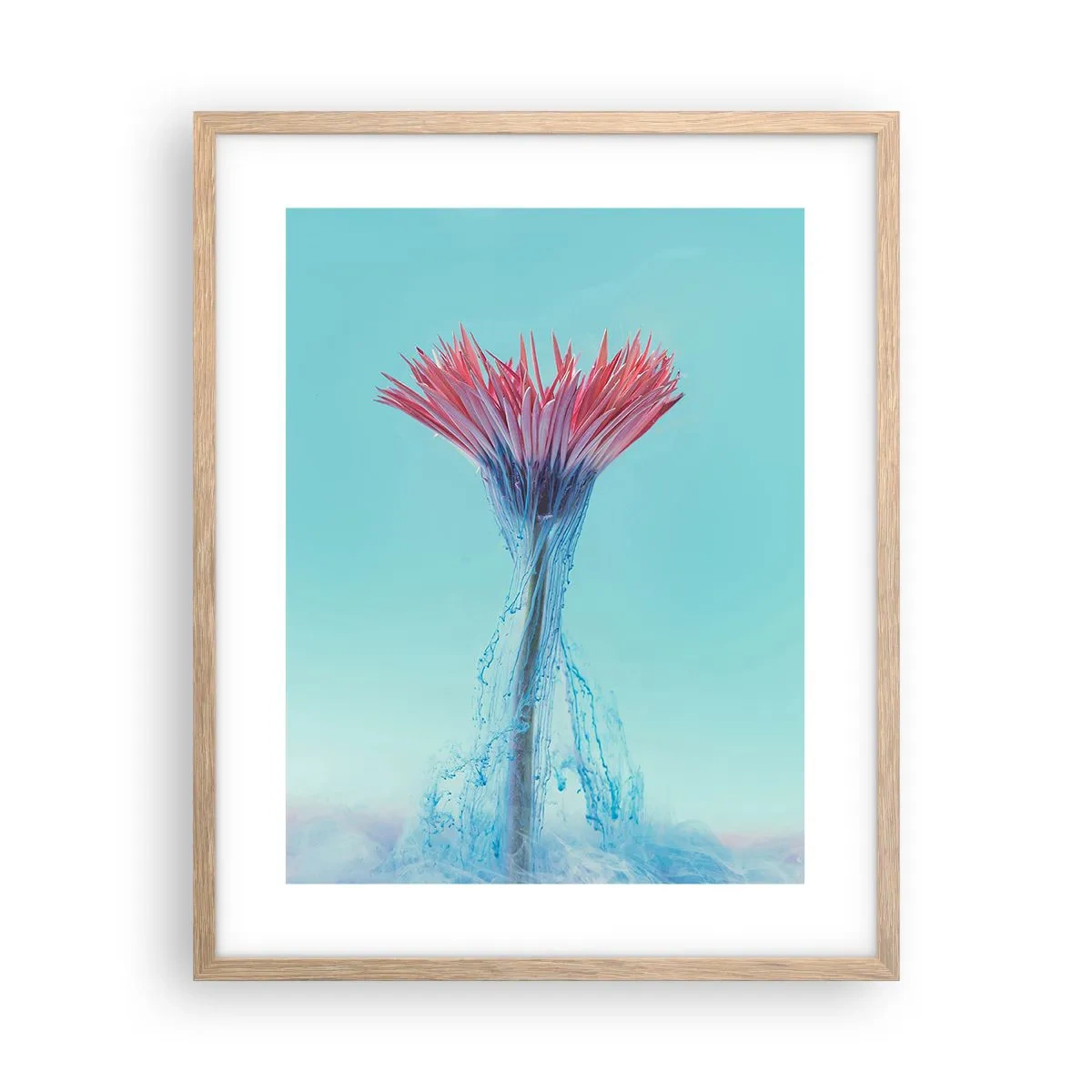 Affiche dans un chêne clair - Poster - Dans une étreinte vivifiante - 40x50 cm