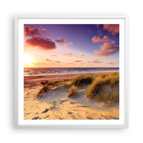 Affiche dans un cadre blanc - Poster - L'air sent déjà l'été - 60x60 cm