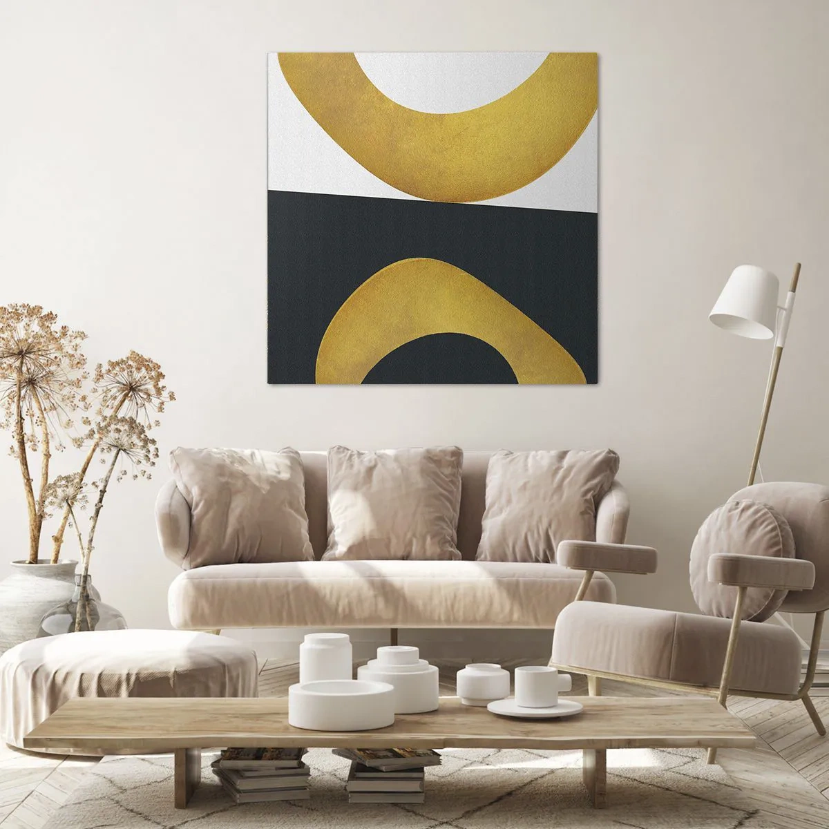 Impression sur toile - Image sur toile - Avant tout : l’or - 70x70 cm