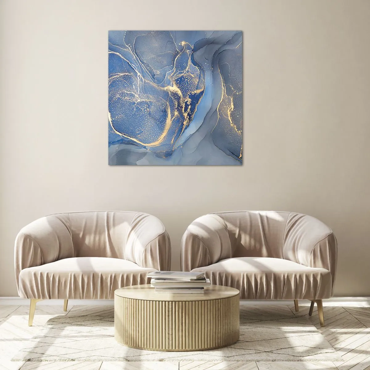 Impression sur verre - Image sur verre - Poussière d'or - 50x50 cm