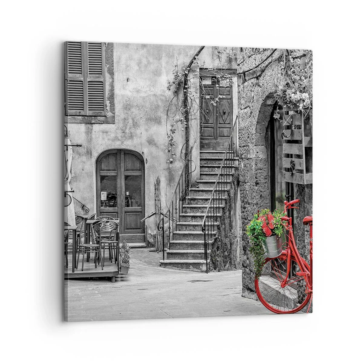 Impression sur toile - Image sur toile - Ruelle toscane - 60x60 cm