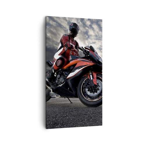 Impression sur toile - Image sur toile - Cavalier noir - 45x80 cm