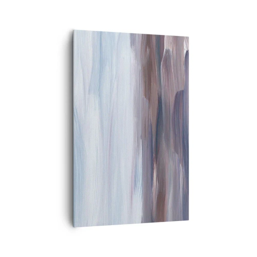 Impression sur toile - Image sur toile - Une abstraction subtile aux traits délicats dans des tons pastel. - 80x120cm - Éléments : eau - Décoration murale moderne pour le salon et la chambre ARTTOR