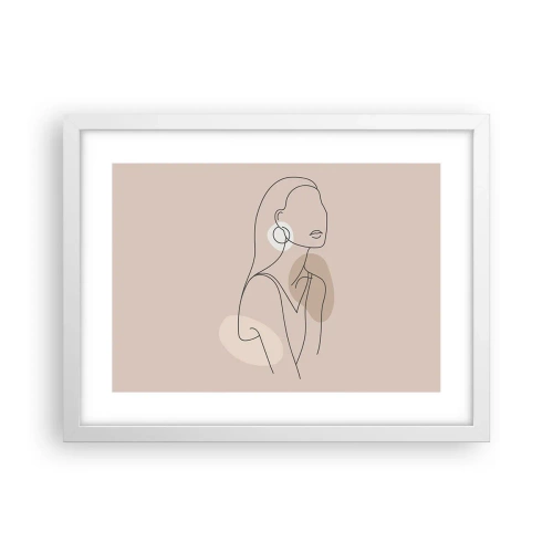 Affiche dans un cadre blanc - Poster - Icone féminin - 40x30 cm