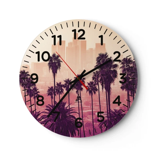 Horloge murale - Pendule murale - Paysage californien - 40x40 cm