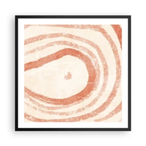 Affiche dans un cadre noir - Poster - Cercles de corail – composition - 60x60 cm