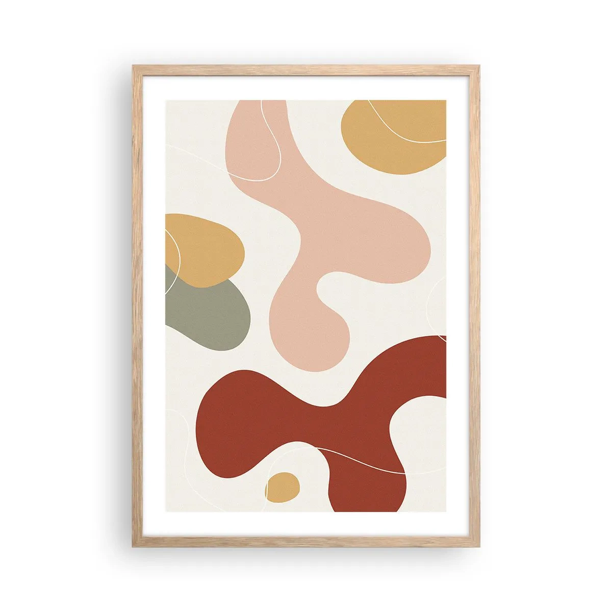 Affiche dans un chêne clair - Poster - Entrelac - 50x70 cm