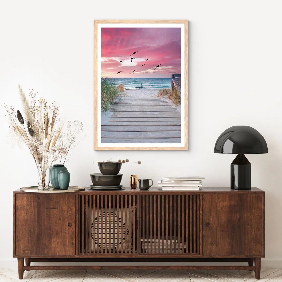 Affiche dans un chêne clair - Poster - Impression de la Baltique - 50x70 cm