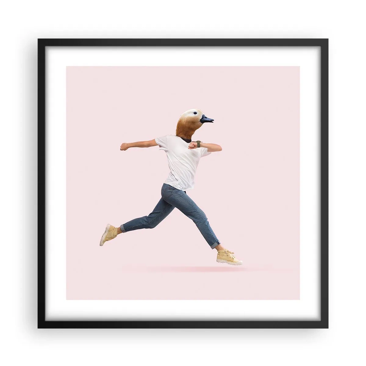 Affiche dans un cadre noir - Poster - Une pincée d'absurdité - 50x50 cm