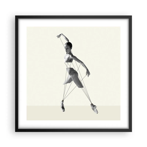 Affiche dans un cadre noir - Poster - Dans le théatre de la vie - 50x50 cm